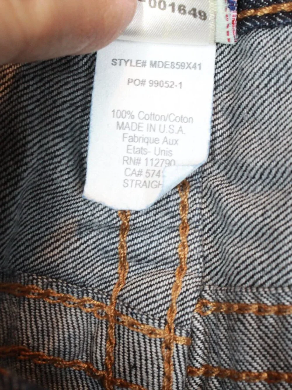 NWT True Religion Straight Leg Flap Jeans Sunset Logo Orange Red Stitch Size 33